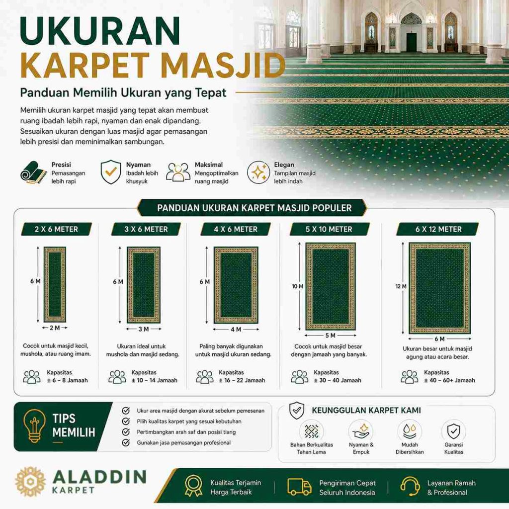 Ukuran Karpet Masjid Yang Tepat Untuk Berbagai Kebutuhan