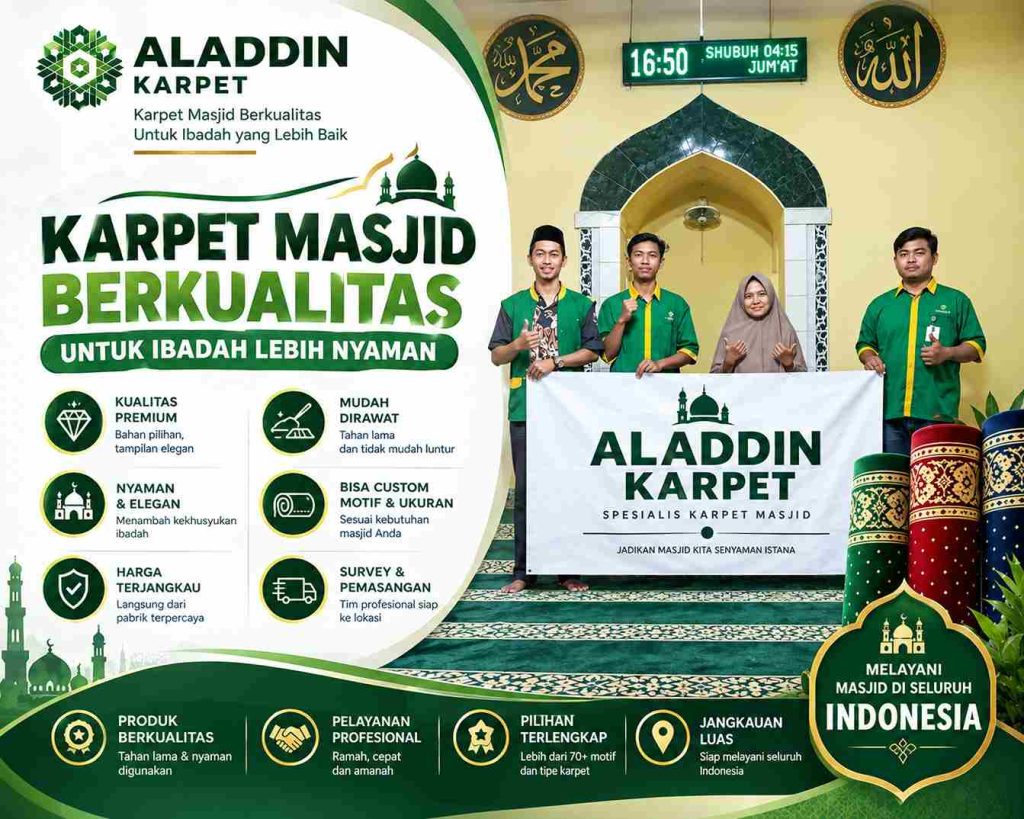 Karpet Sajadah Masjid Tegal Nyaman Untuk Ruang Ibadah